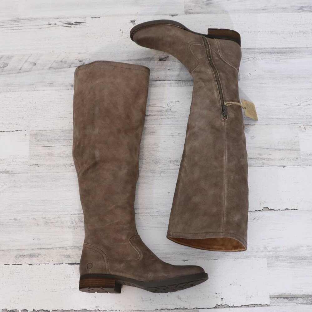 Born Britton Tall Over the Knee Boot Taupe Distressed 7.5 - Picture 5 of 12